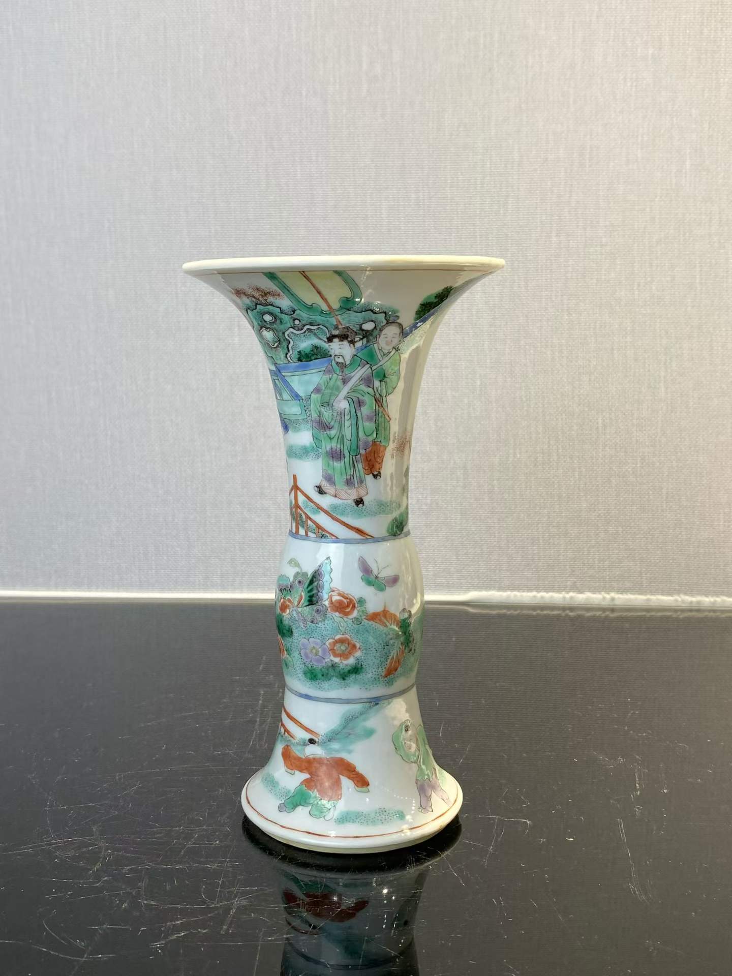 五彩携琴访友花觚