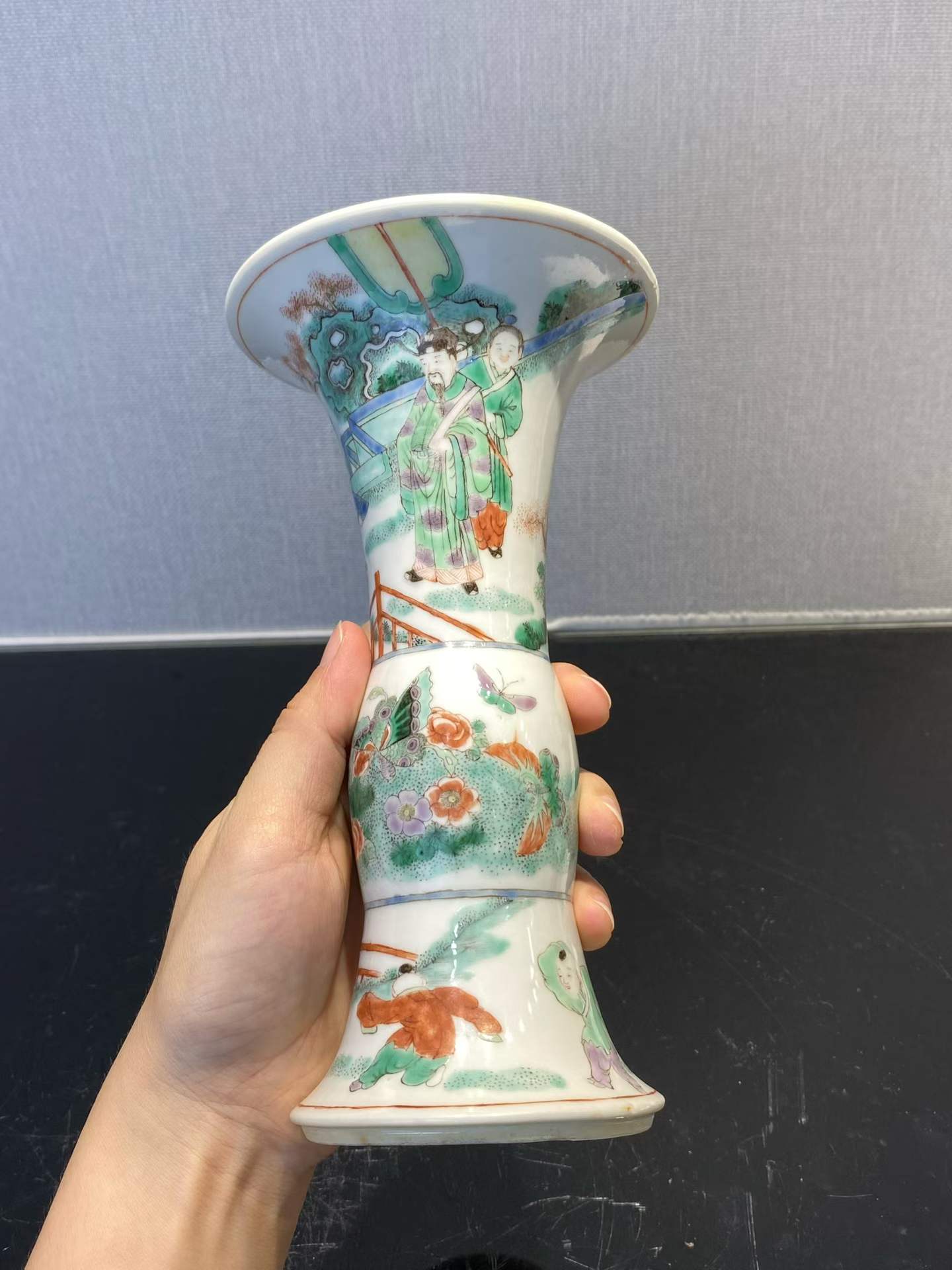 五彩携琴访友花觚
