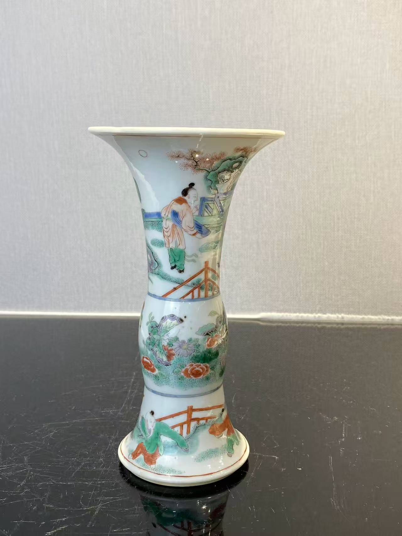 五彩携琴访友花觚