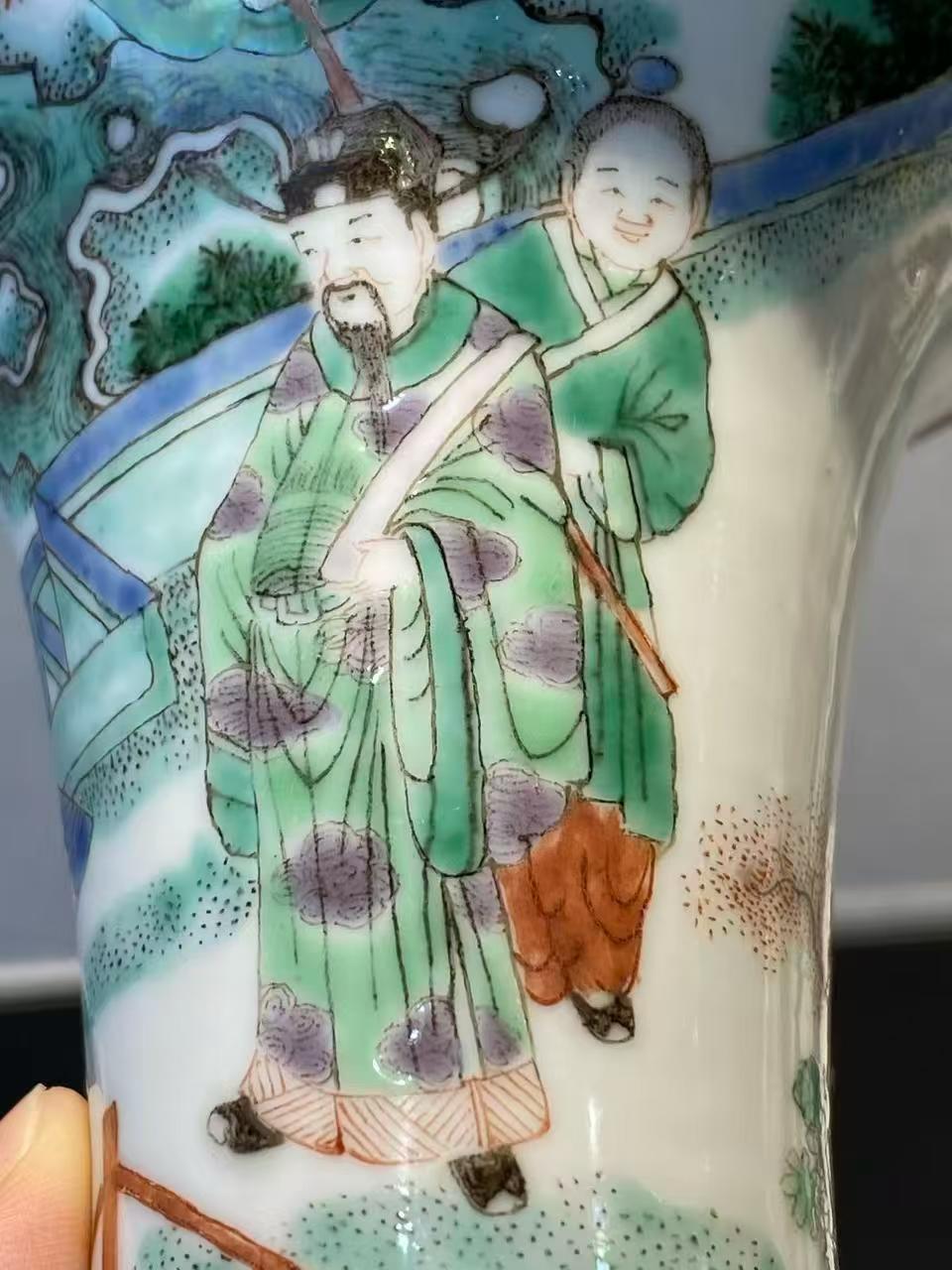 五彩携琴访友花觚